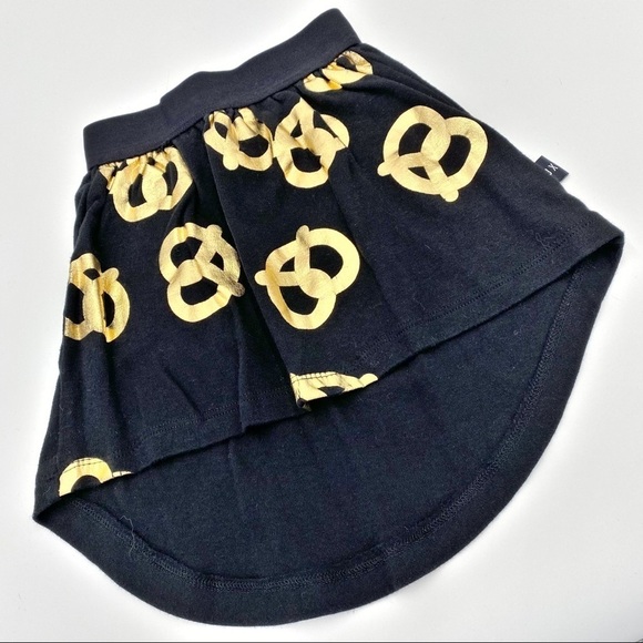 Huxbaby Black and Gold Pretzel Skirt - Picture 2 of 6